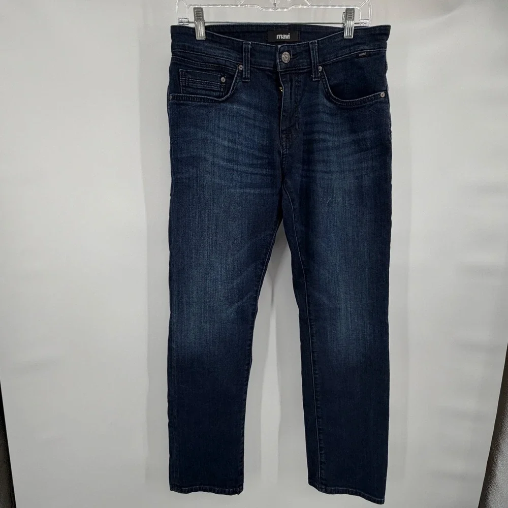 Mavi Marcus Slim Straight Leg Jeans Mens 30x28.5 Dark Wash‎ Denim Blue